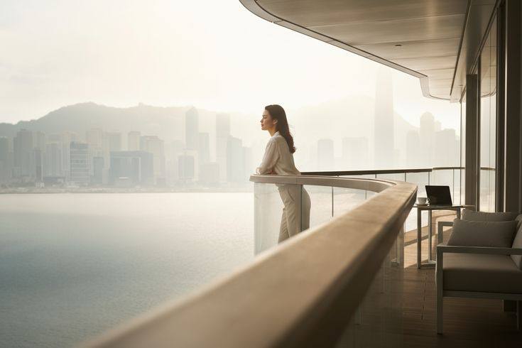 Skyline view from a residence balcony